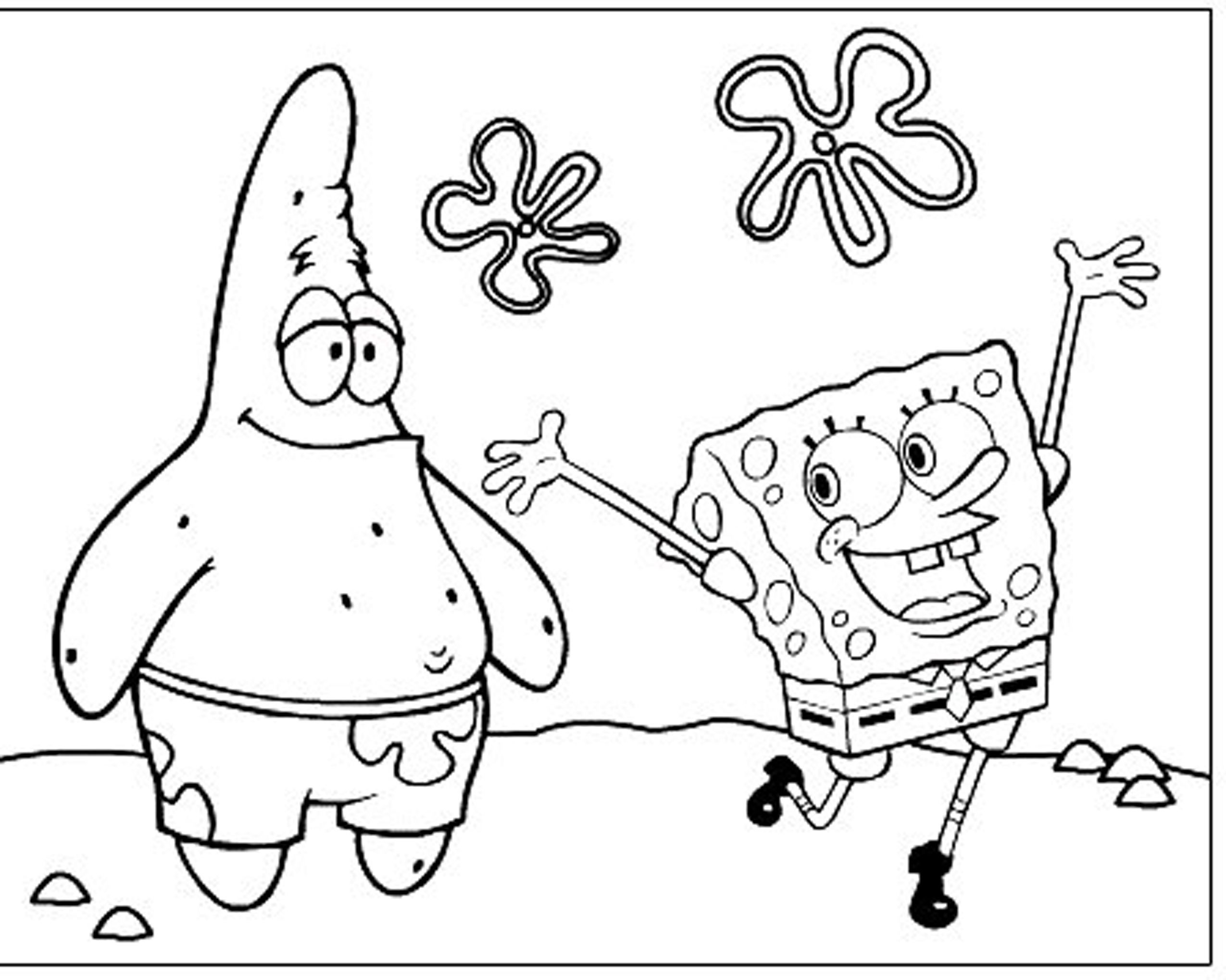 Free Spongebob And Patrick Coloring Page, Download Free Spongebob ...
