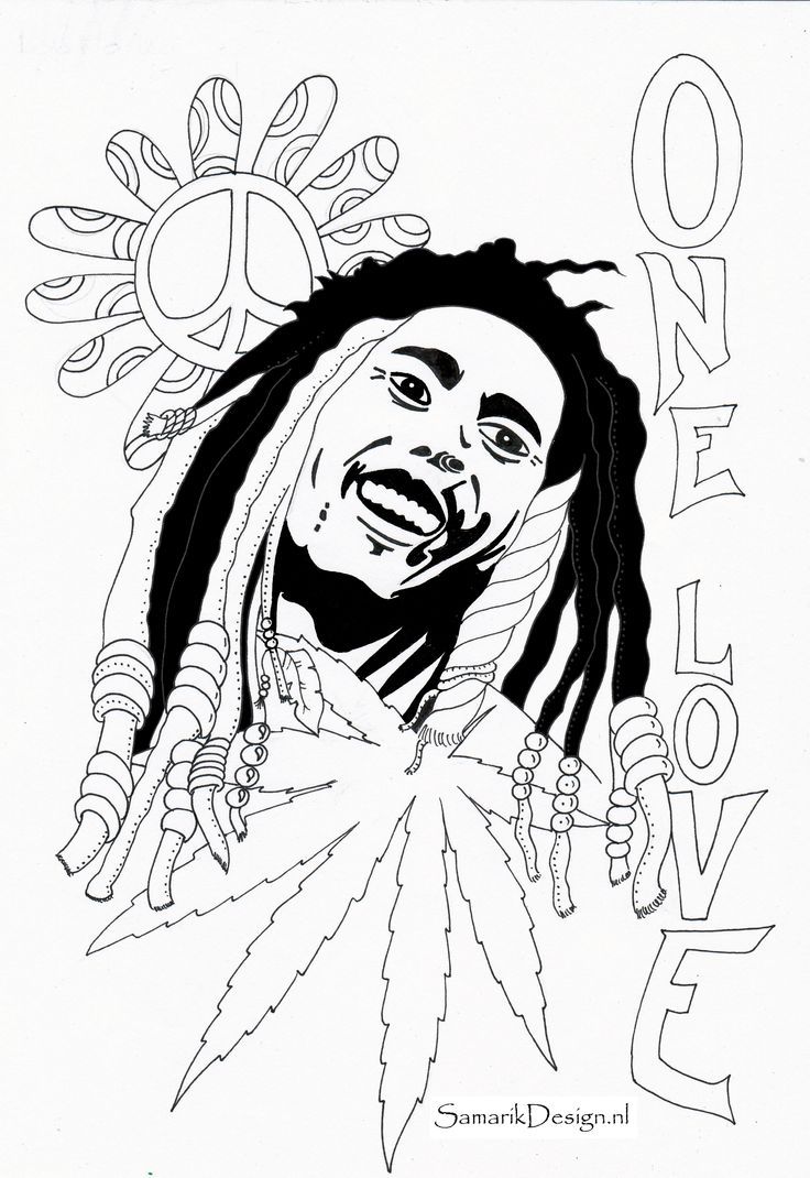 Bob Marley | Coloring Pages for Kids and for Adults