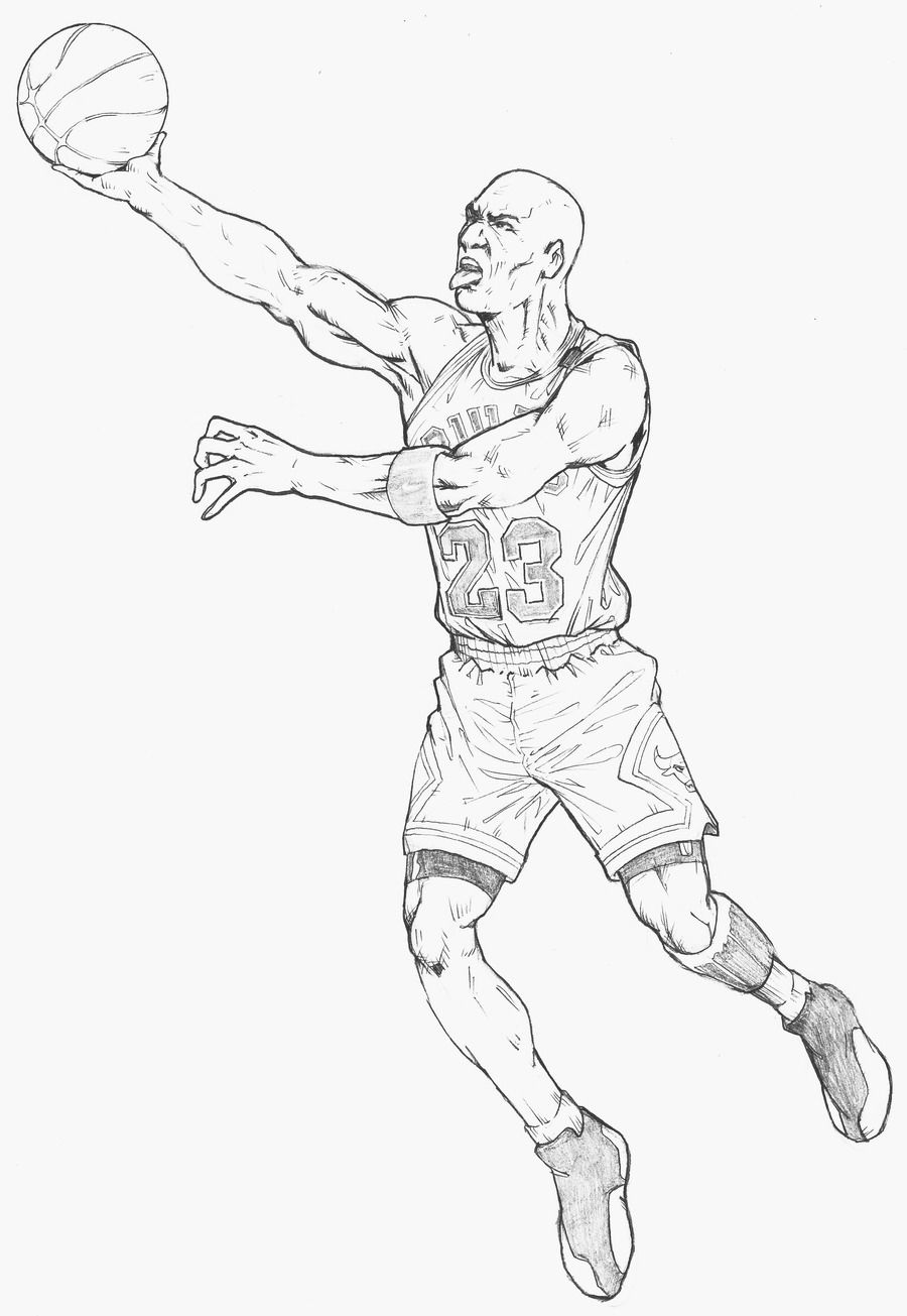 Michael Jordan Coloring Page | Coloring Pages for Kids and for Adults