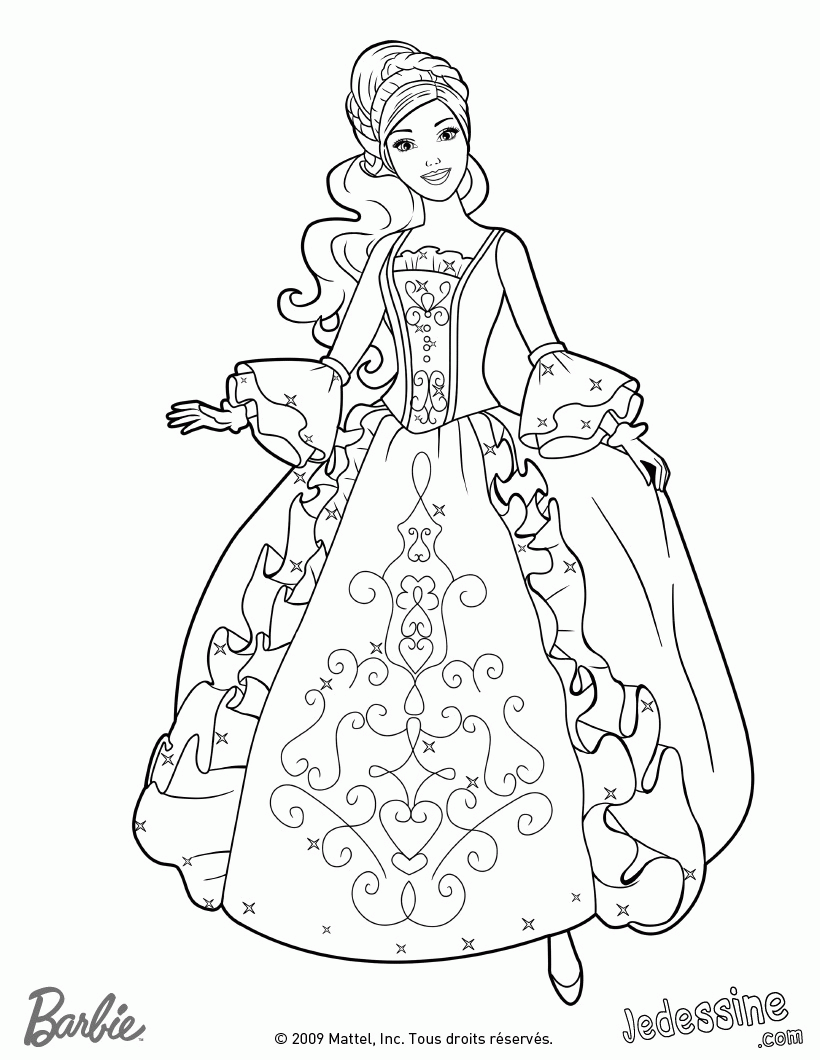 Barbie Fashion Dress Coloring Pages | Coloring Pages For All Ages