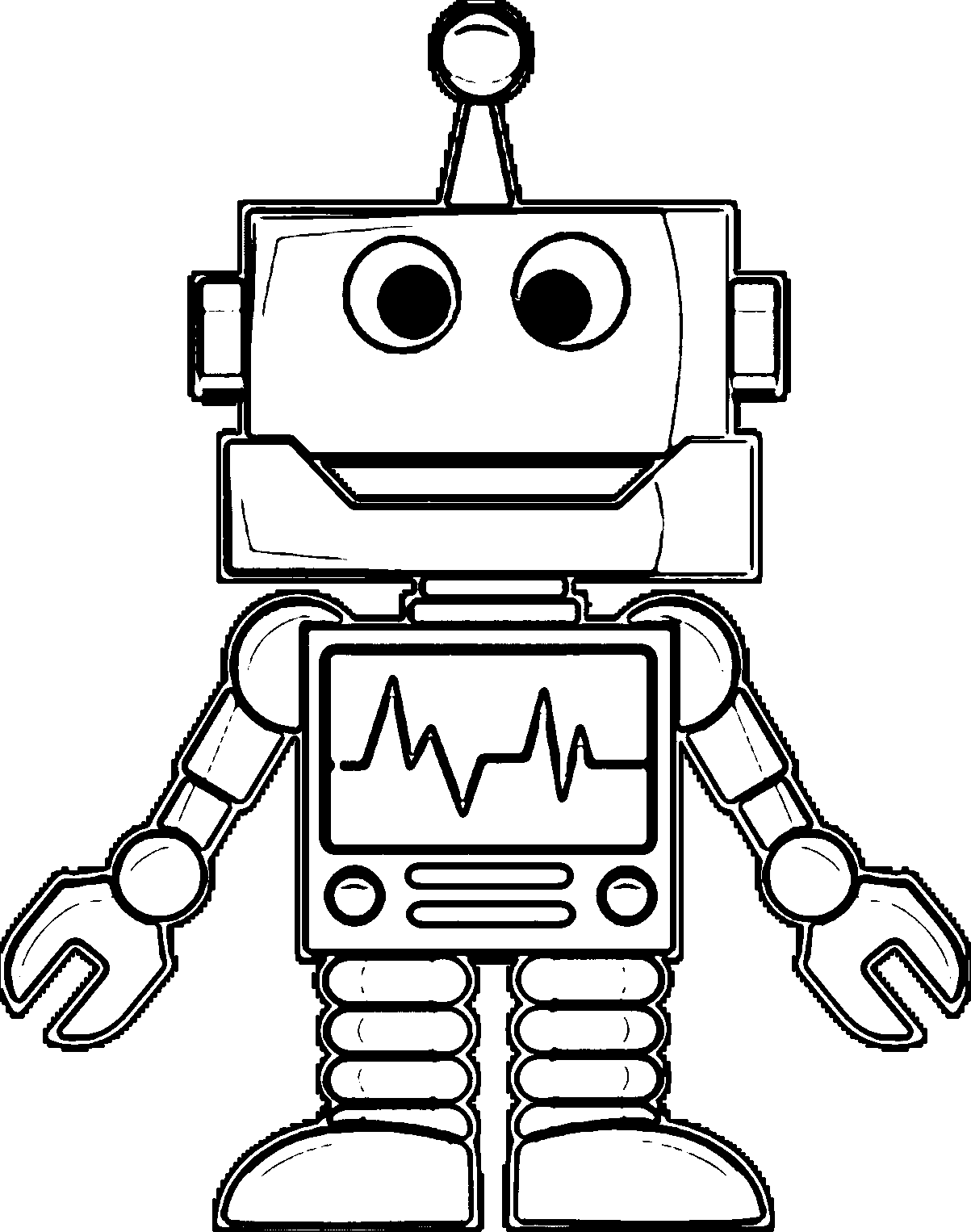 kids robot coloring pages - Clip Art Library