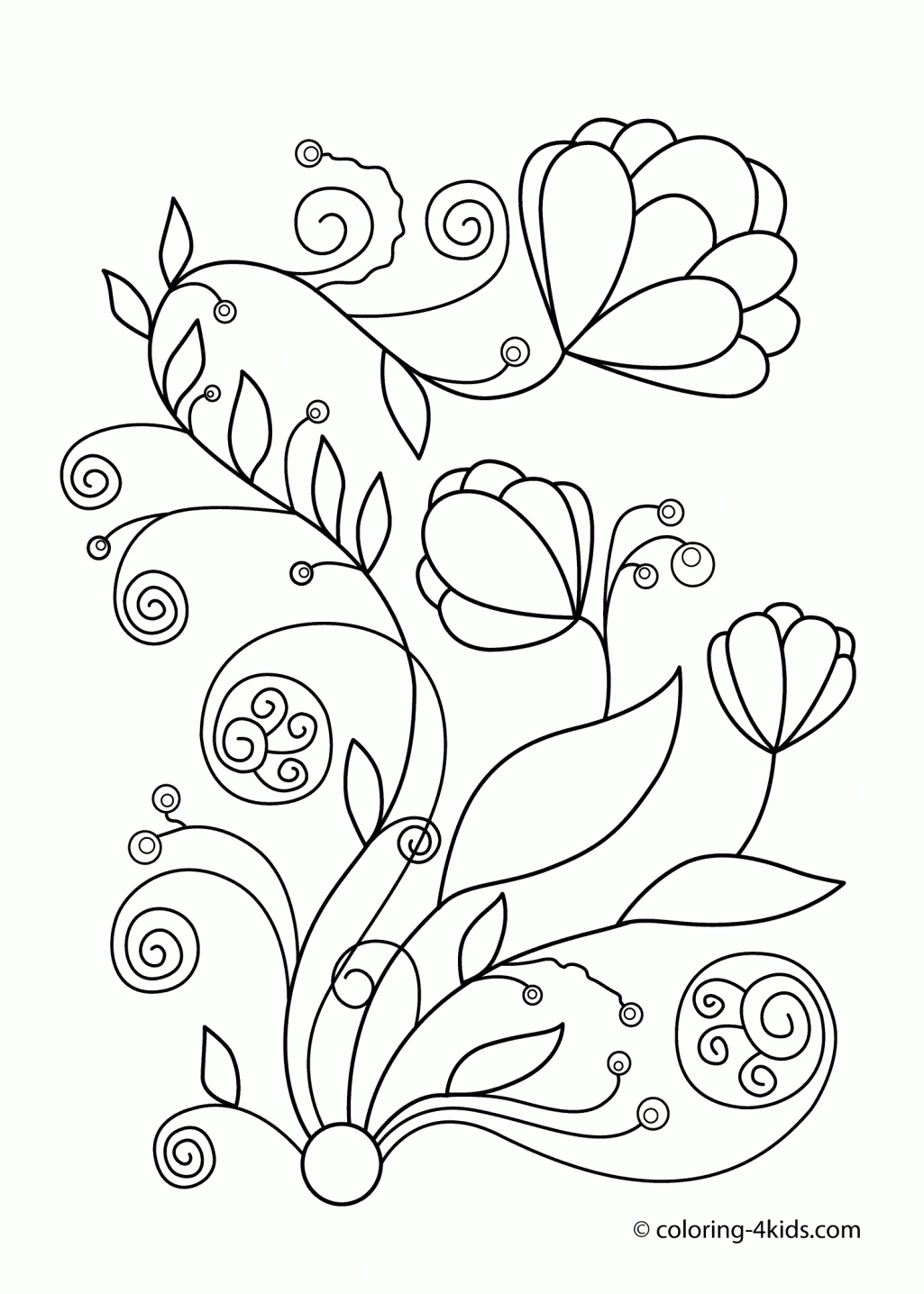 Free Free Printable Coloring Pages Of Flowers For Kids Download Free 