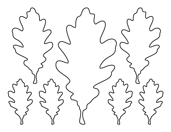 Oak Leaf Stencil Printable