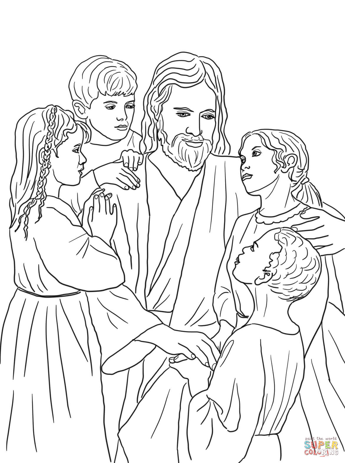 Jesus Loves All the Children of the World coloring page | Free