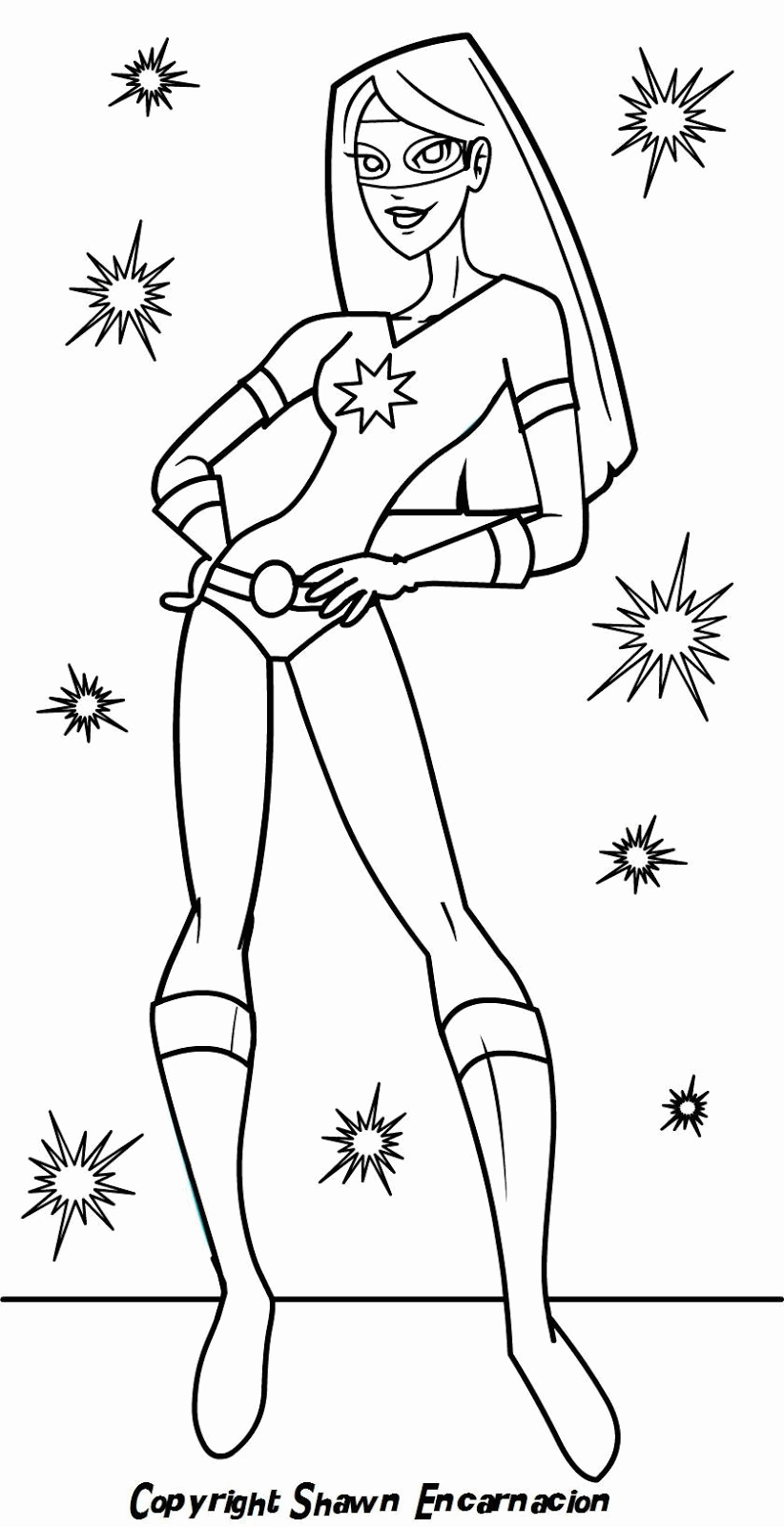 easy superhero coloring pages