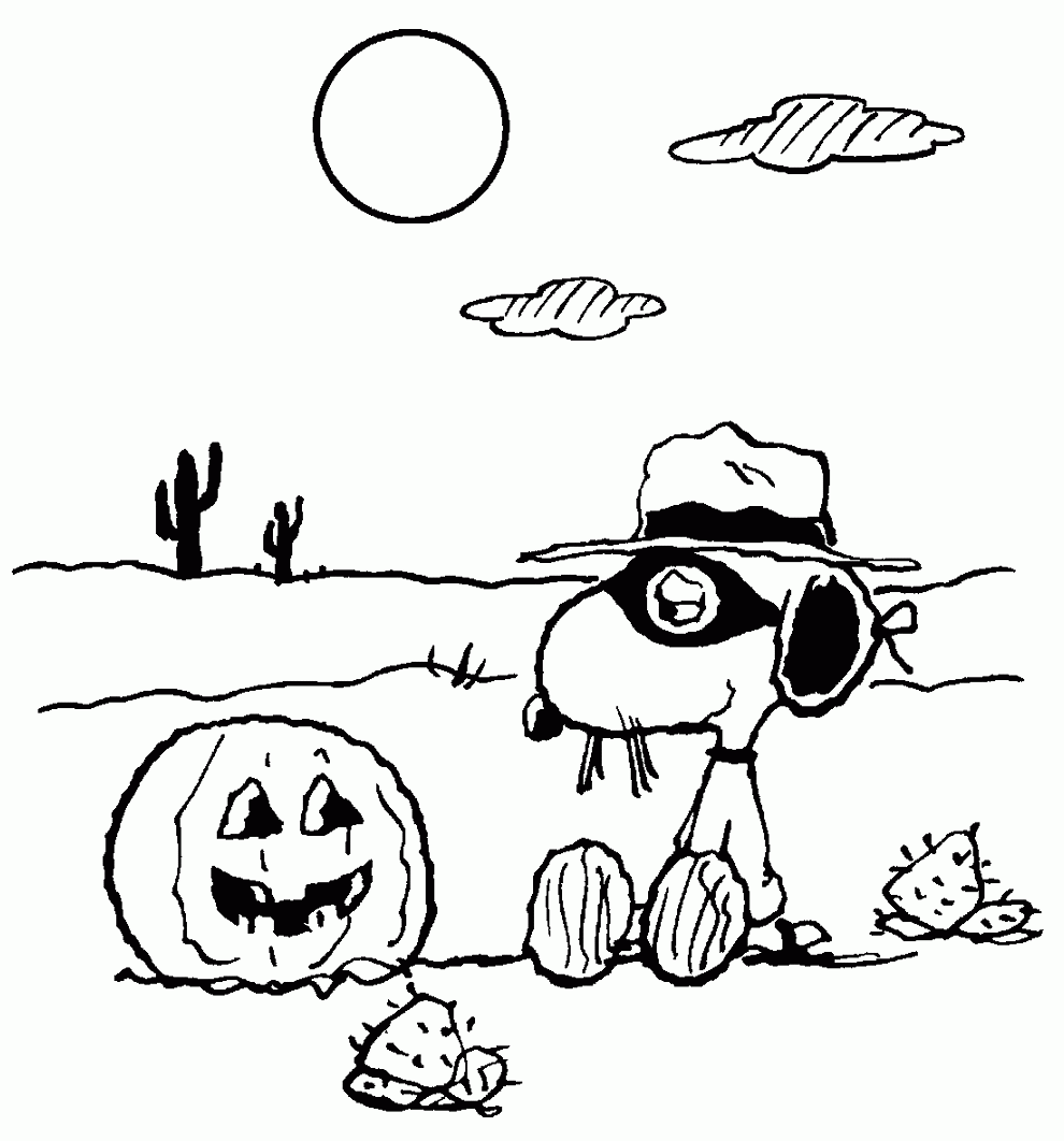 Cartoon Snoopy Halloween Coloring Pages | Coloring Pages For All Ages