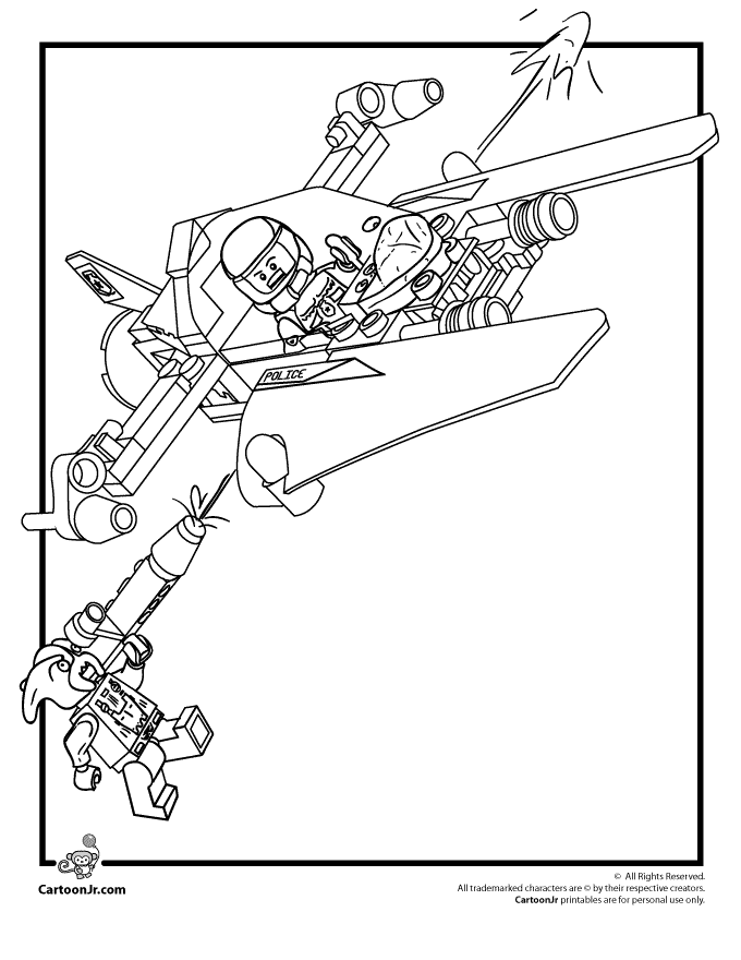 Lego Space Police Coloring Page 