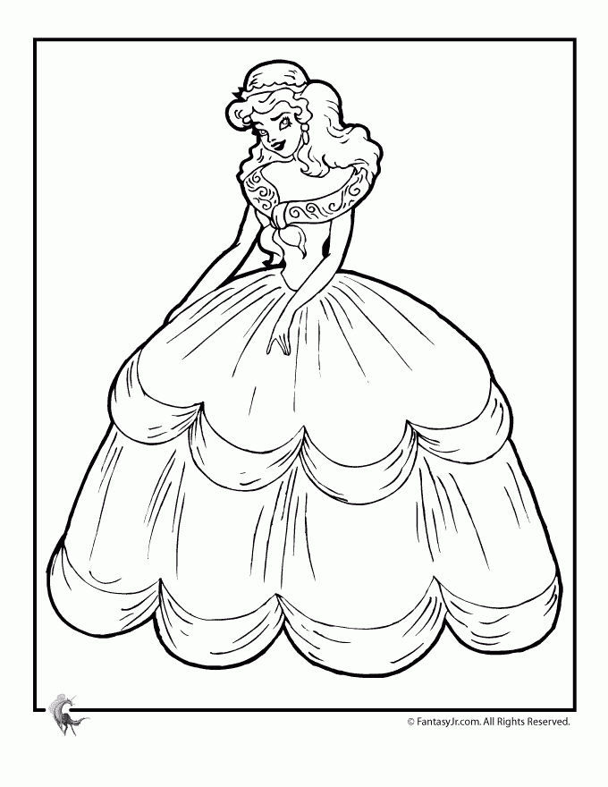 Cinderella Coloring Pages Dress | Coloring Pages For All Ages