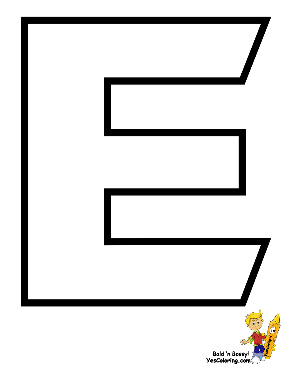 E Alphabet Coloring Pages Clip Art Library