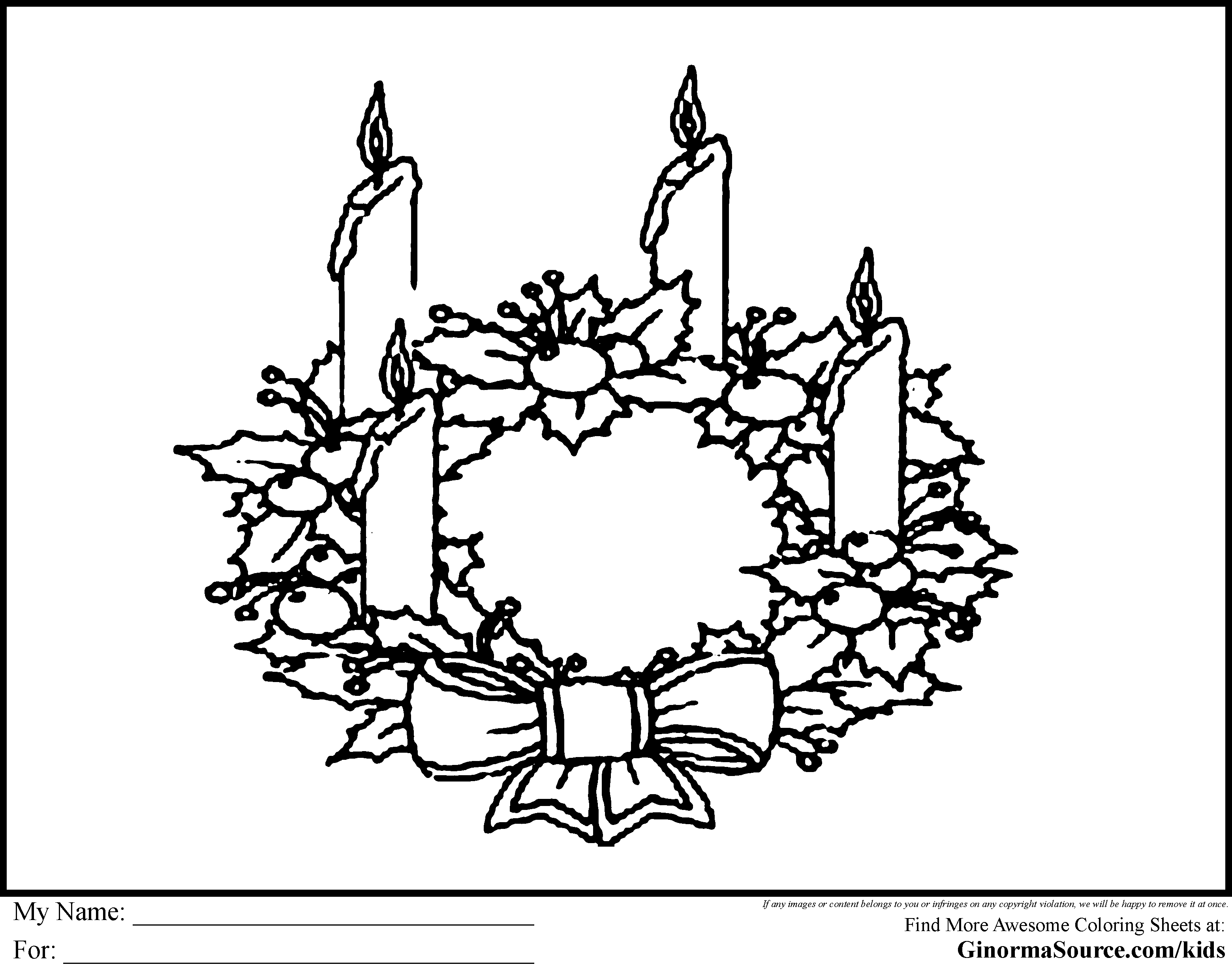 Advent Coloring Wreath 