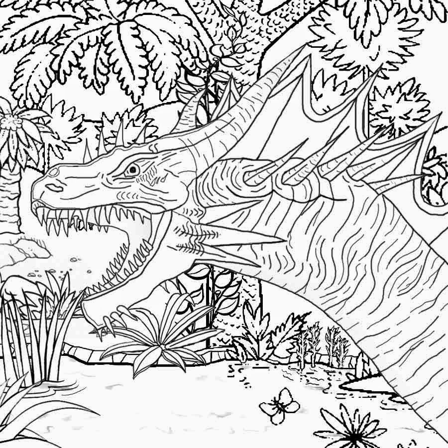 detailed dinosaur coloring pages   Clip Art Library