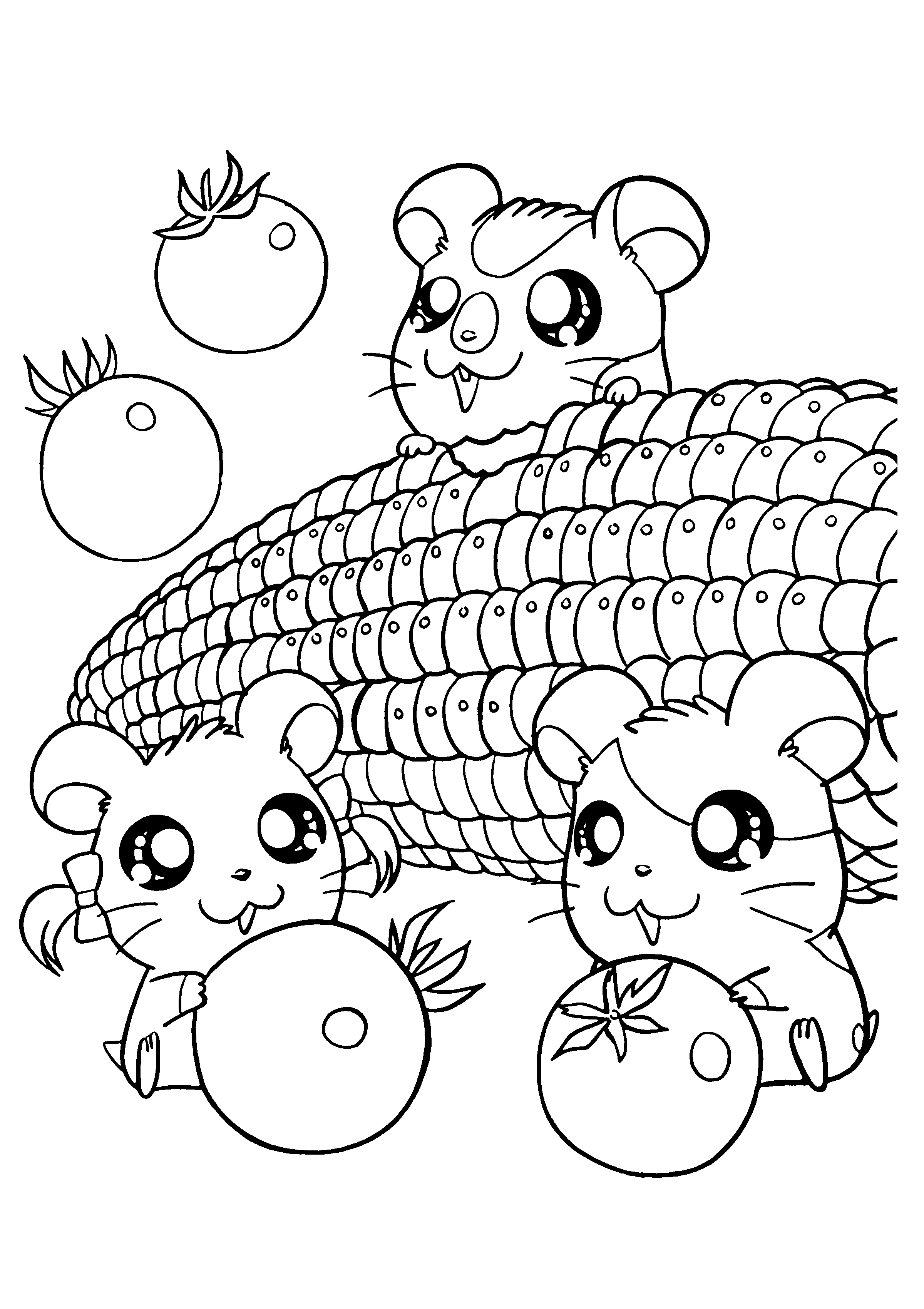 cute food adorable coloring page   Clip Art Library