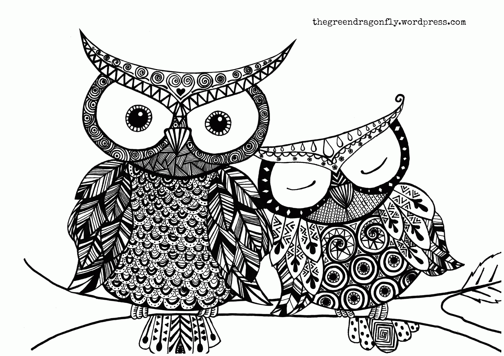 difficult owl coloring pages hard 