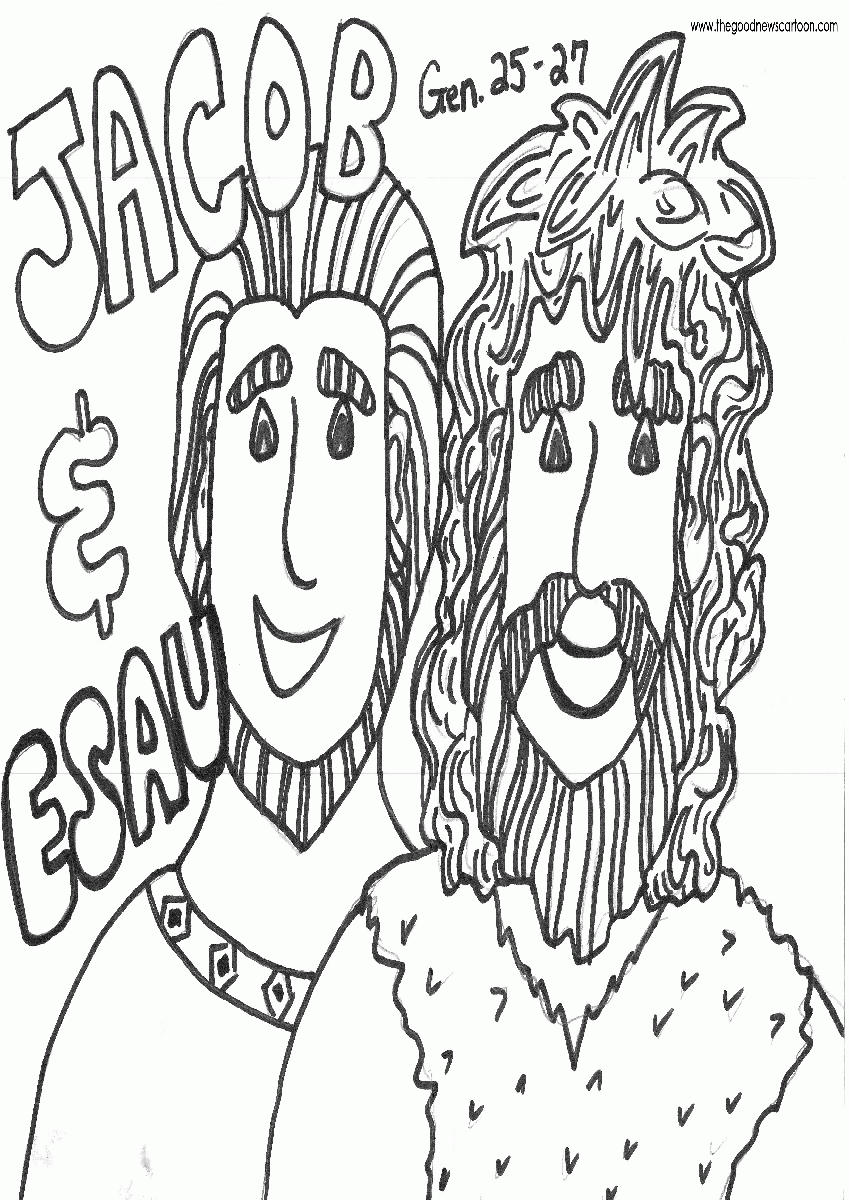 Printable Coloring Jacob And Esau Coloring Sheet Clip Art Library