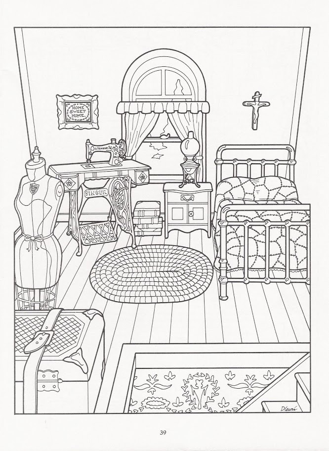 Coloring Page Inside House - Hard Coloring Sheets Christmas Drawing