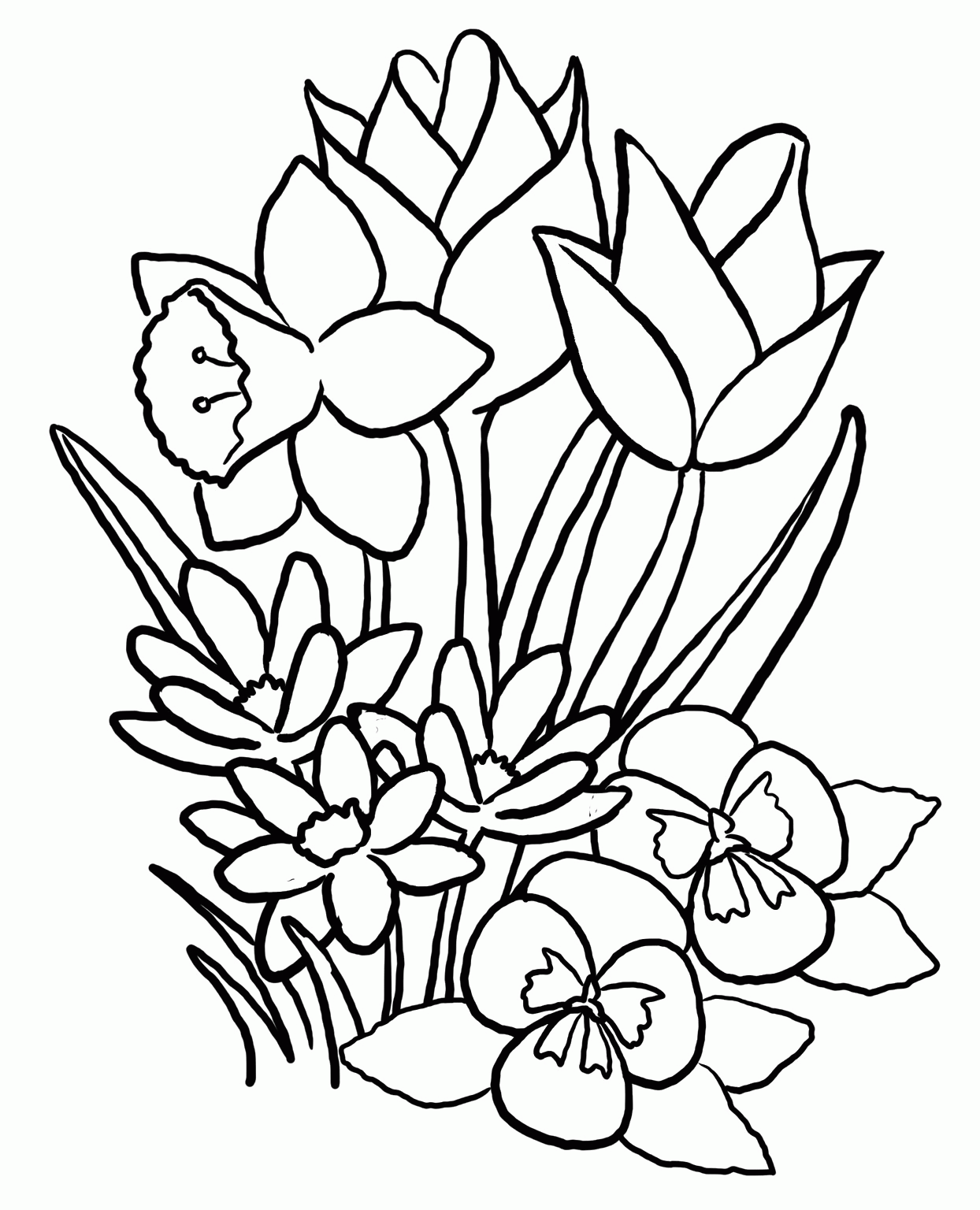Free Free Printable Spring Flowers Coloring Pages, Download Free ...