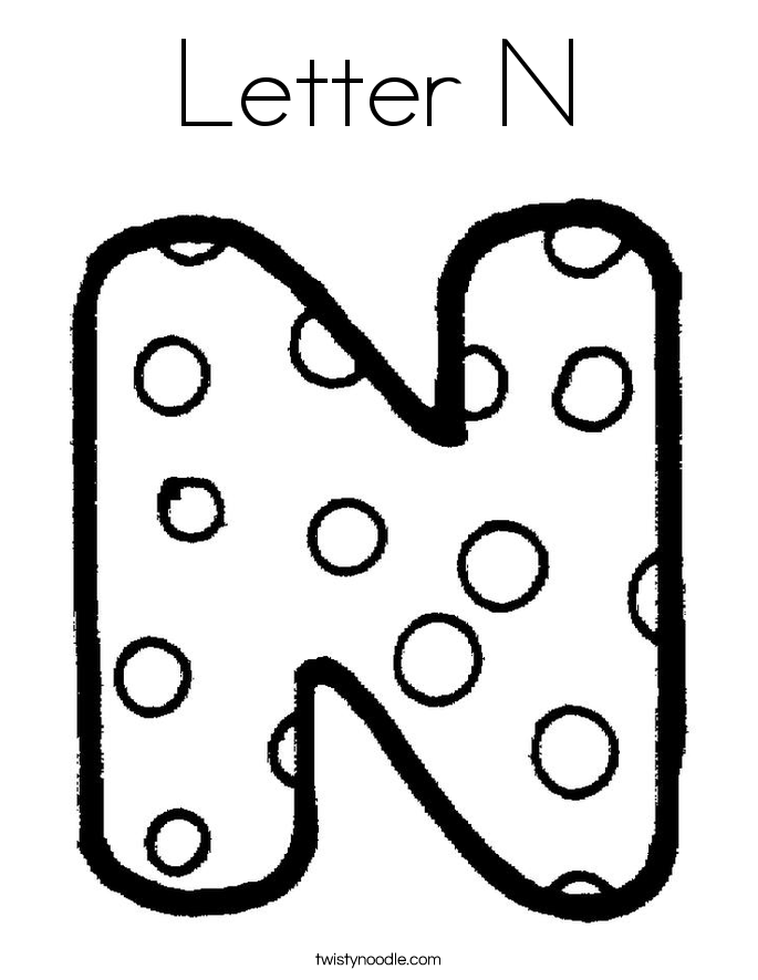Free Coloring Page Things That Start With N Download Free Coloring
