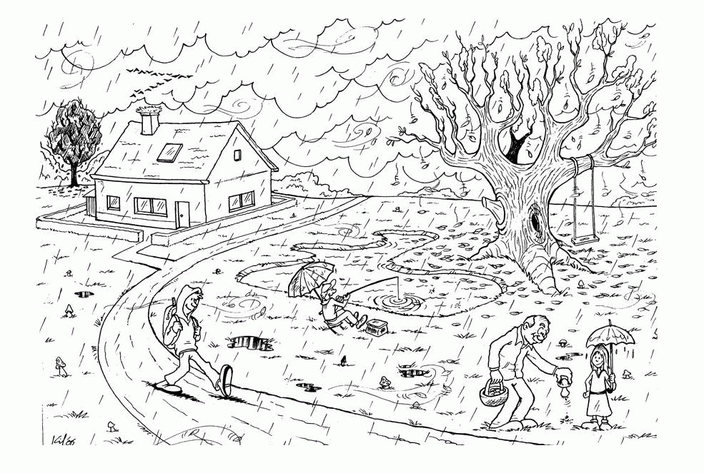 Free Spring Landscape Coloring Pages, Download Free Spring Landscape
