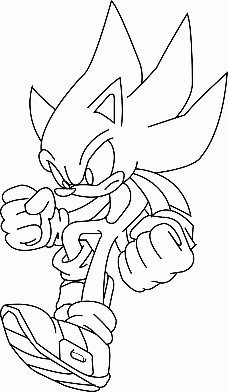 Super Sonic Coloring Pages To Print | High Quality Coloring Pages