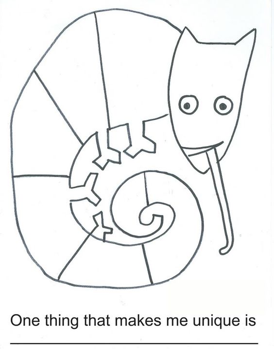 Free Mixed Up Chameleon Coloring Page, Download Free Mixed Up Chameleon
