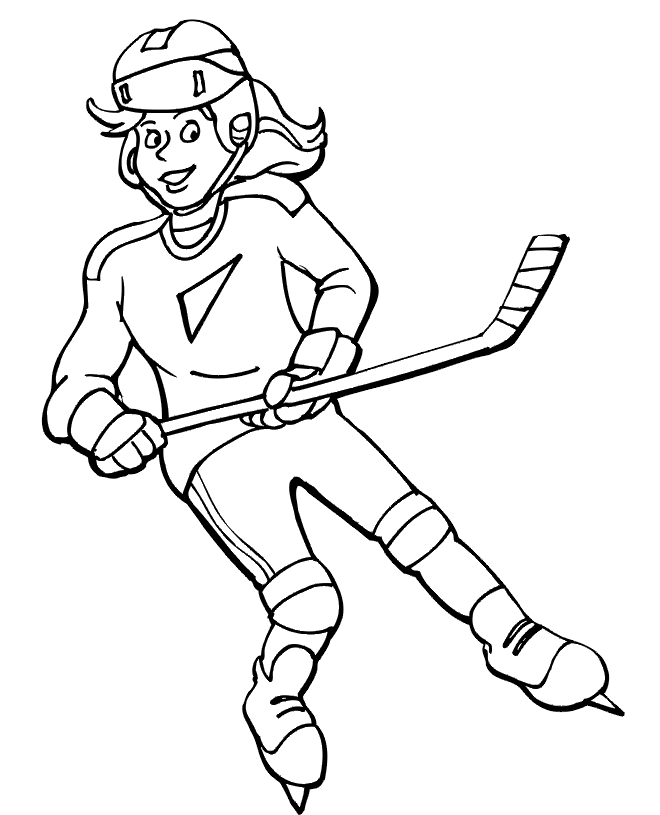 Hockey coloring Page / Hockey / Kids printables coloring pages