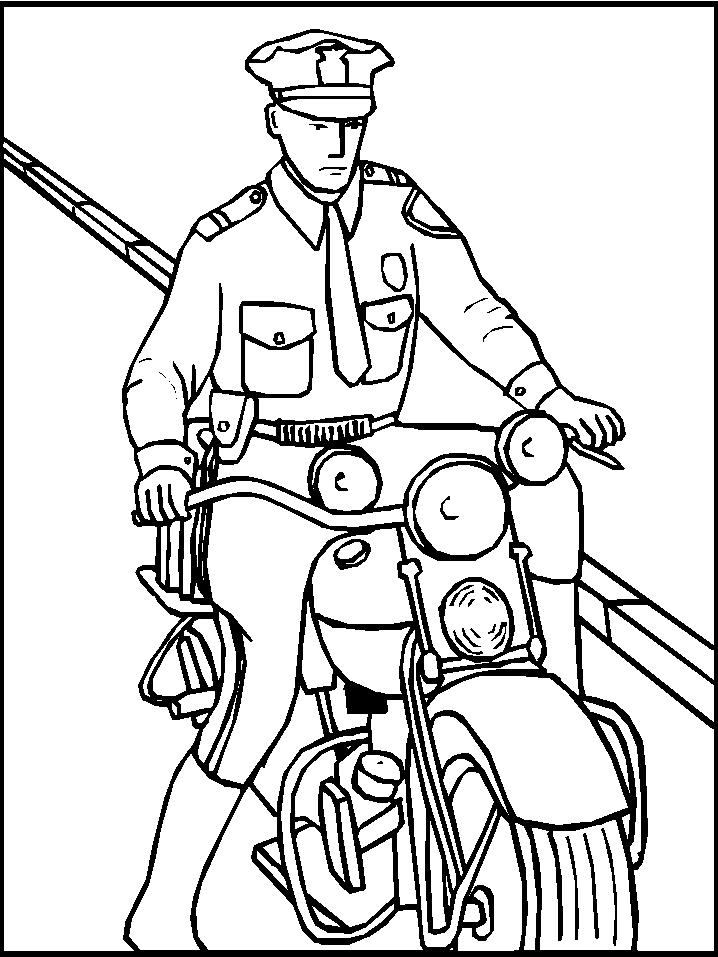Policeman | Coloring Pages To Print Images  Pictures 
