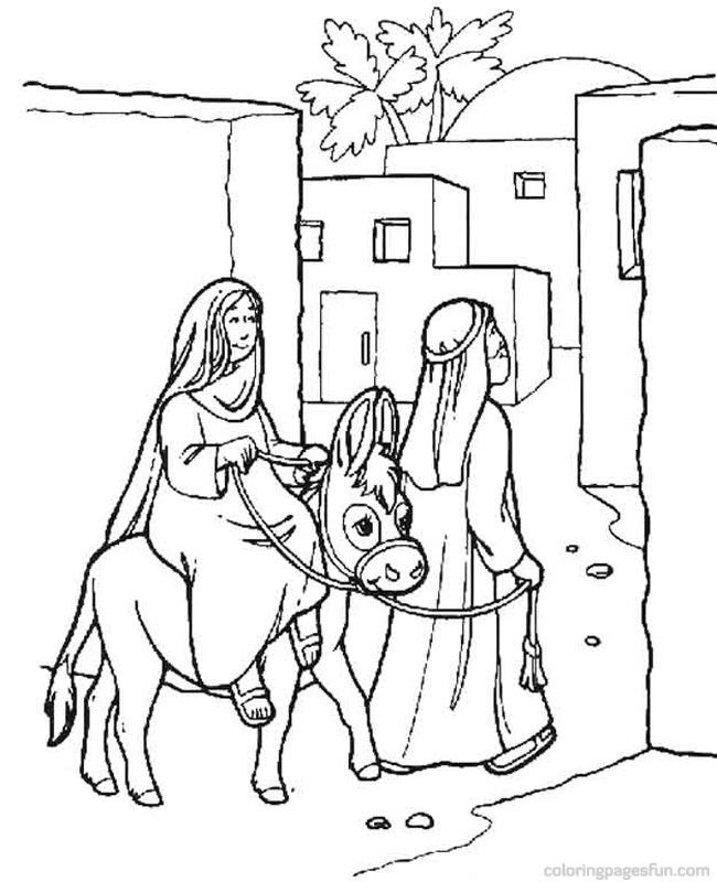 Bible Christmas Story Coloring Page | Free Printable Coloring