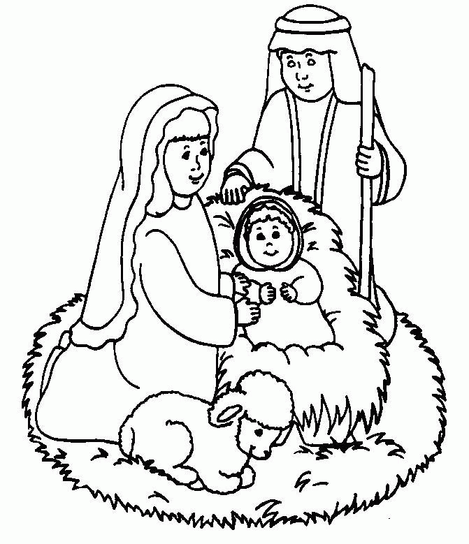 Coloring Pages Of Jesus Birth | Free Printable Coloring Pages