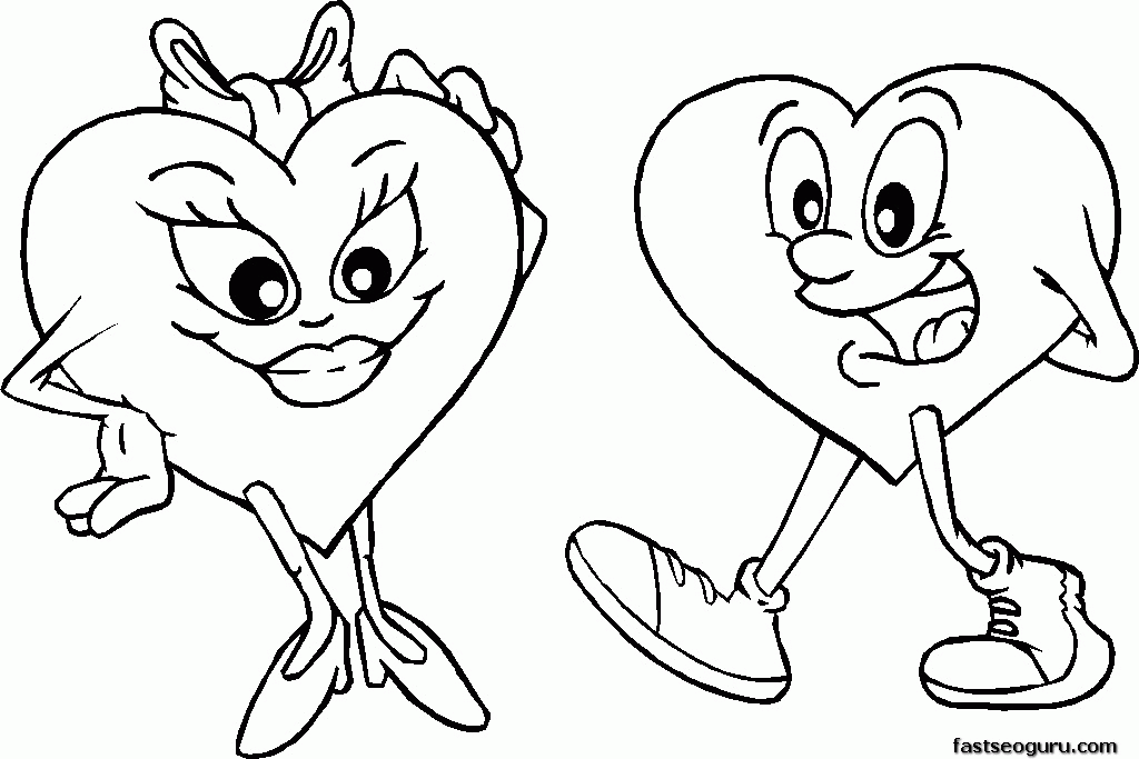 Valentines Day Coloring Pages Printable - Free Coloring Page