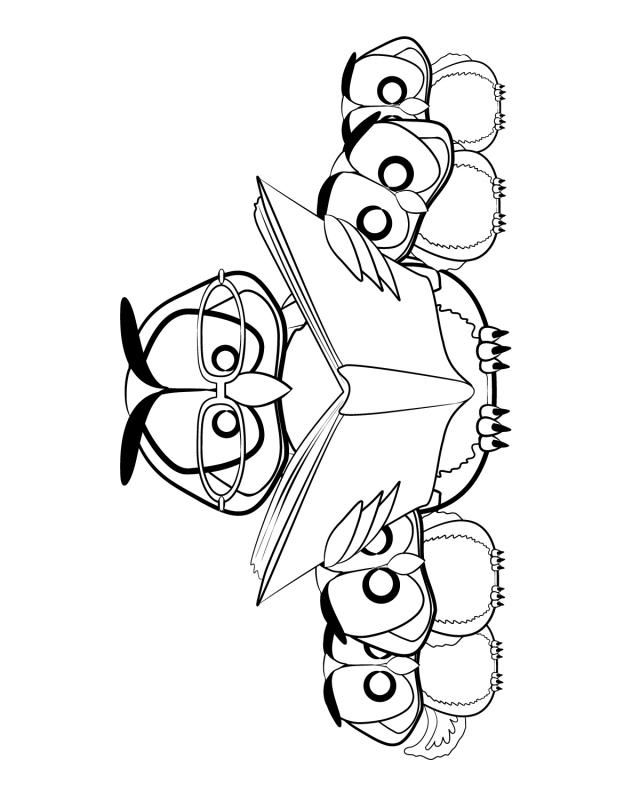 Owl family | Free Printable Coloring Pages