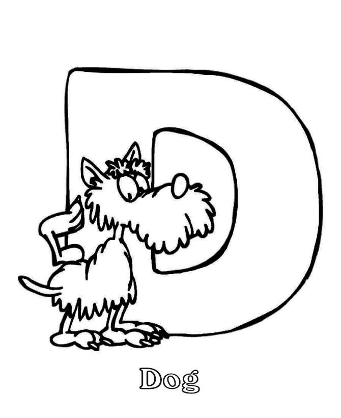 ABC Coloring Sheets - Cartoon Animal Alphabet Activity Sheets
