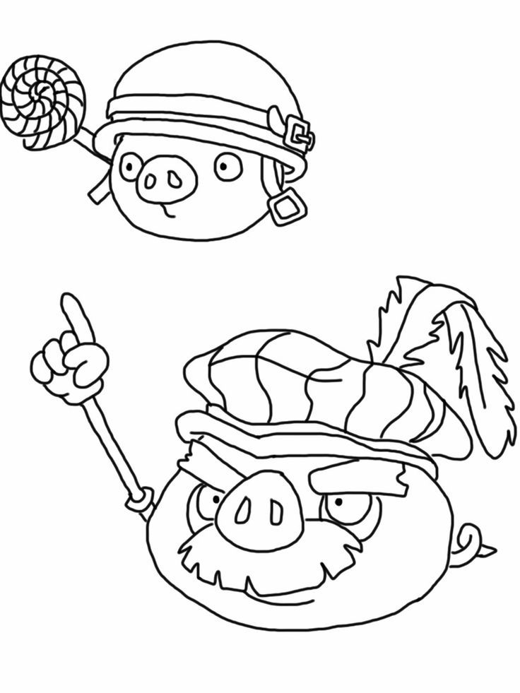 angry birds coloring pages pigs fly