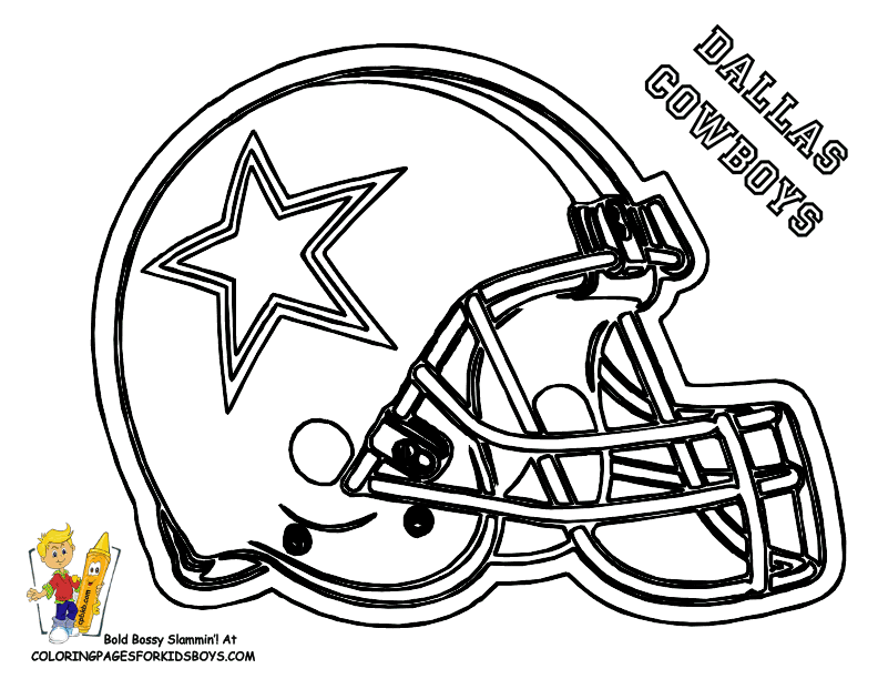 dallas cowboys football coloring at pages book for kids