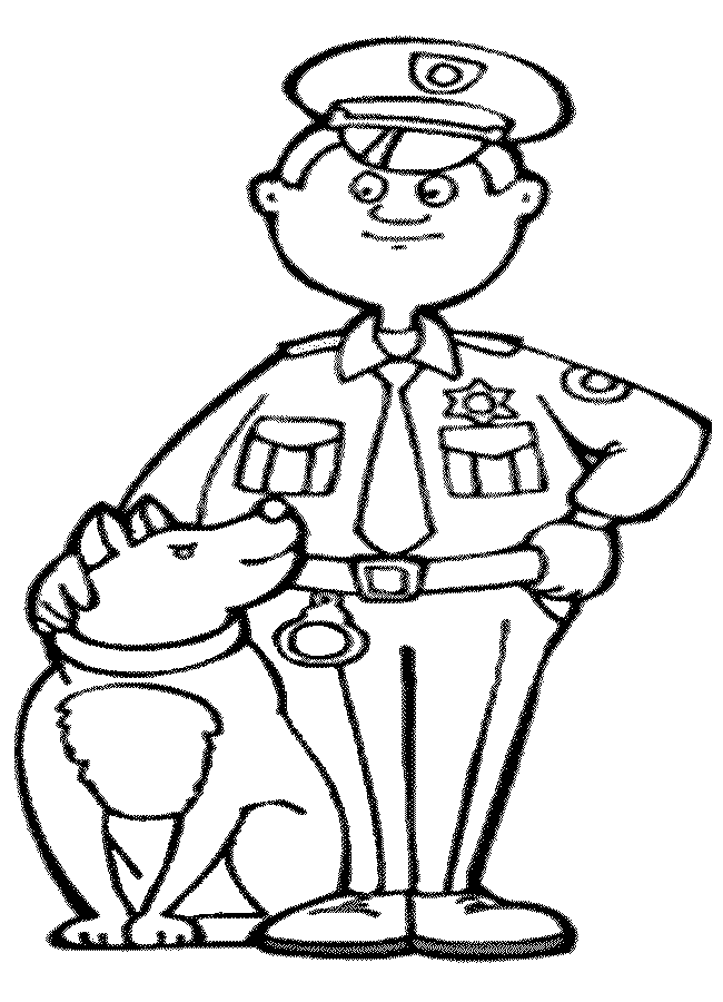 policeman coloring pages  