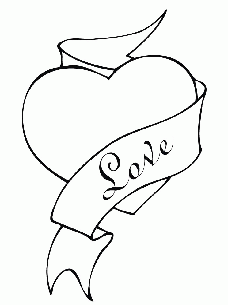 valentines day heart coloring pages | Coloring Picture HD For Kids