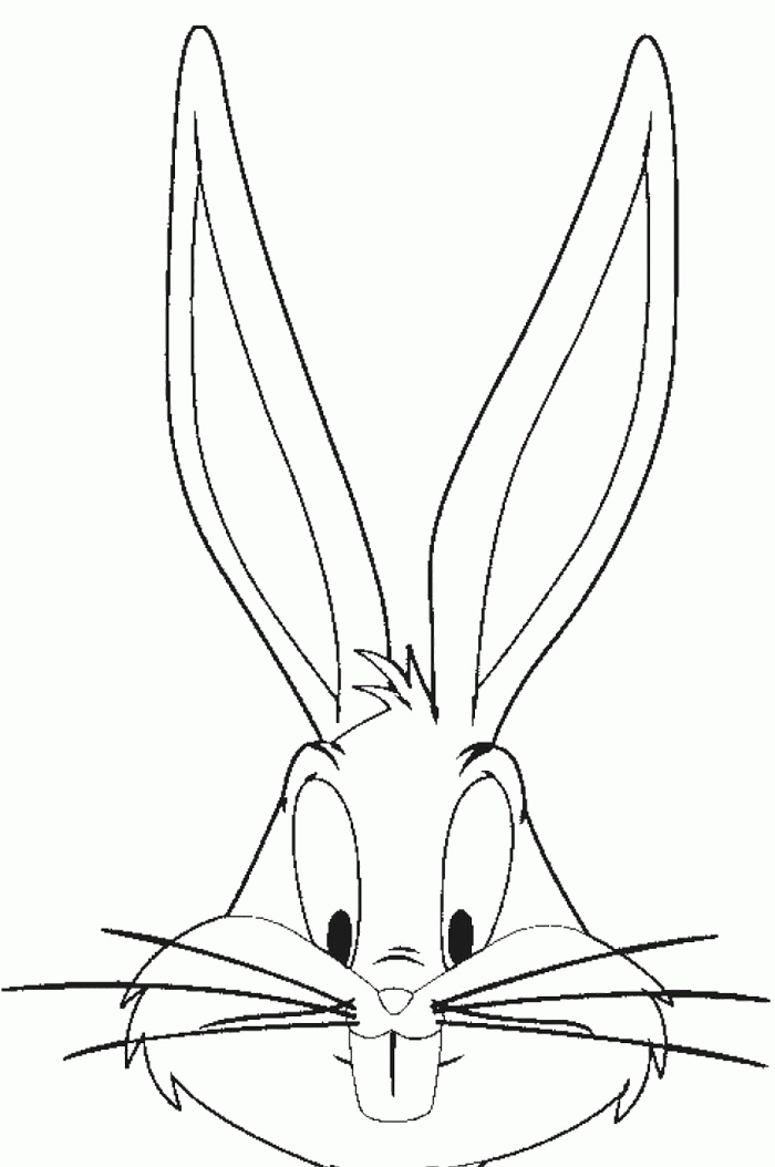 bugs bunny black and white clipart - Clip Art Library