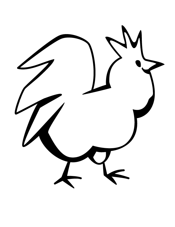 chicken | printable coloring in pages for kids - number online