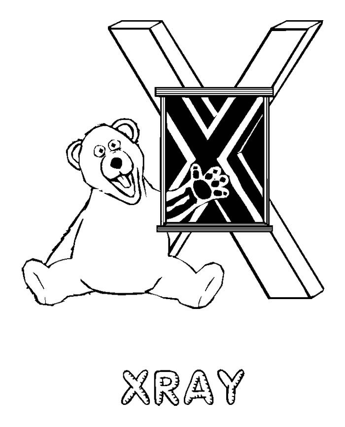 X-Ray-Bear-Coloring-Pages