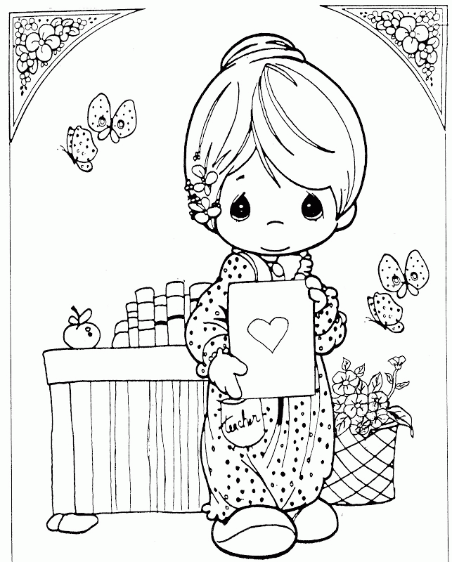 printable precious moments teacher coloring pages