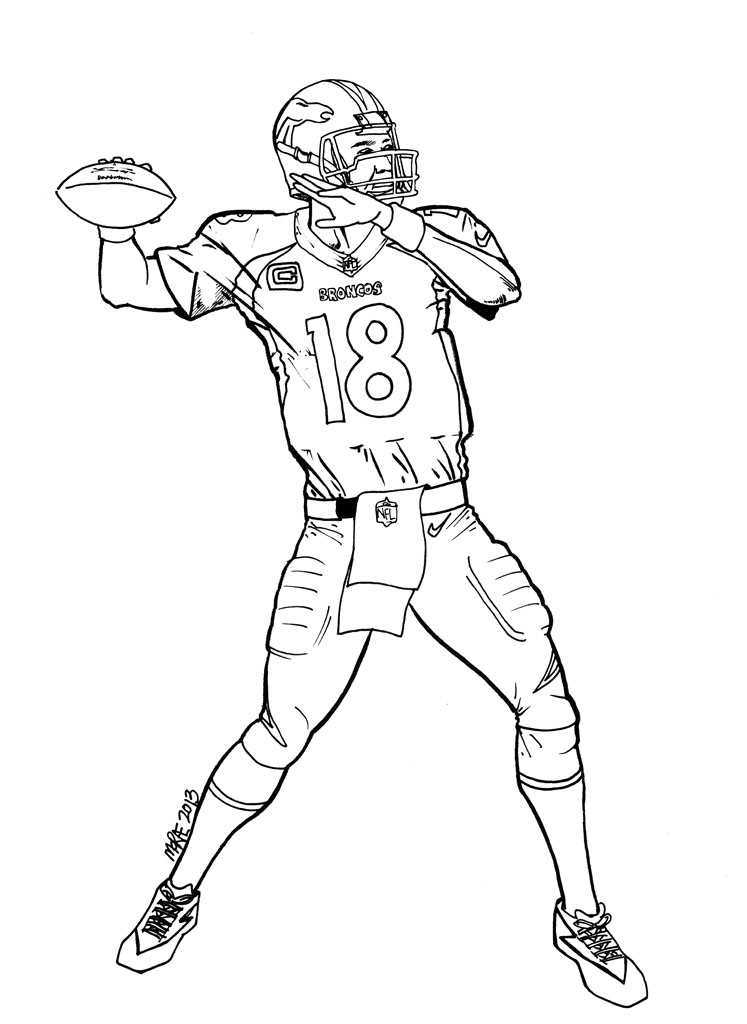 Printable Russell Wilson Coloring Pages Clip Art Library