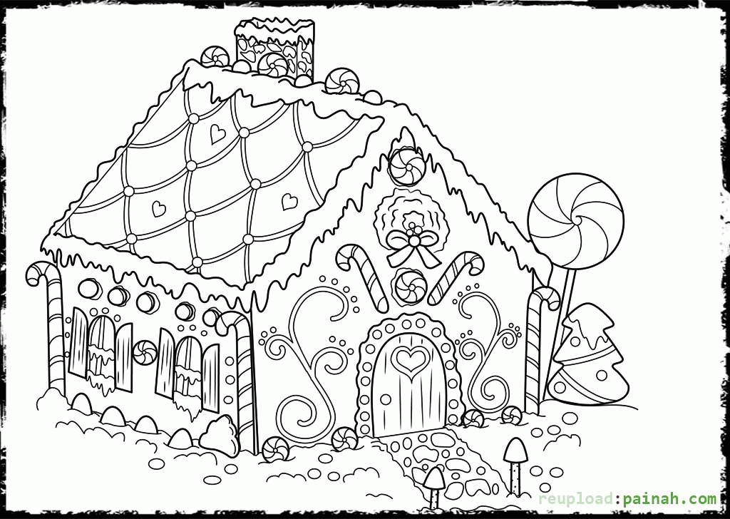 plain gingerbread coloring pages