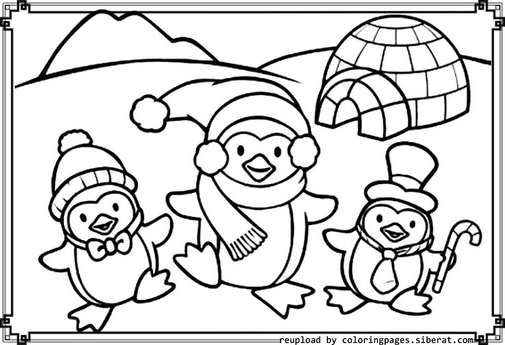Free Penguin Coloring Pages