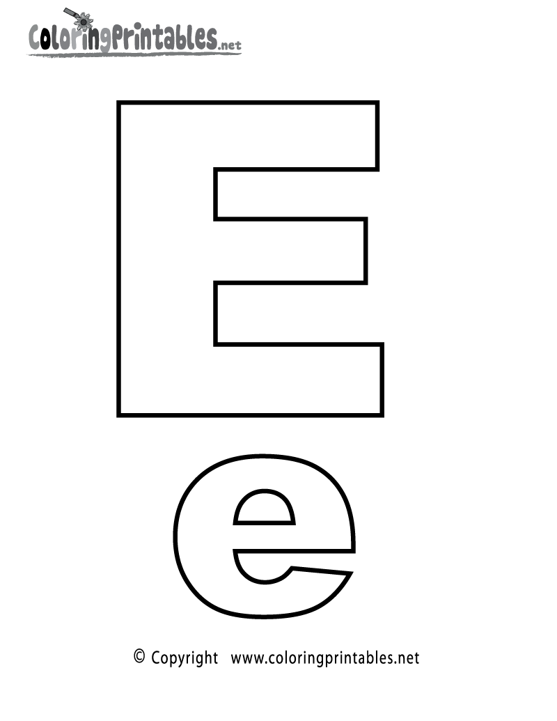 Free Letter E Coloring Page, Download Free Letter E Coloring Page Png