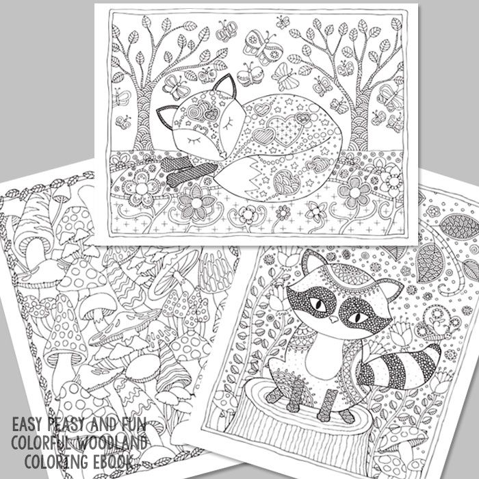 coloring pages woodland fox - Clip Art Library