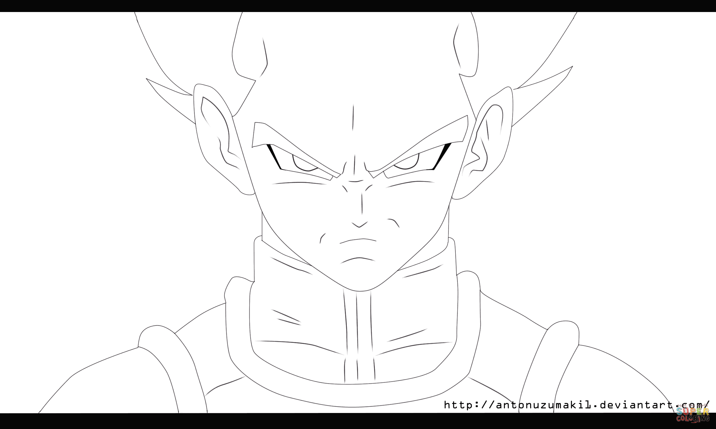 Vegetta from Dragon Ball Z coloring page | Free Printable Coloring