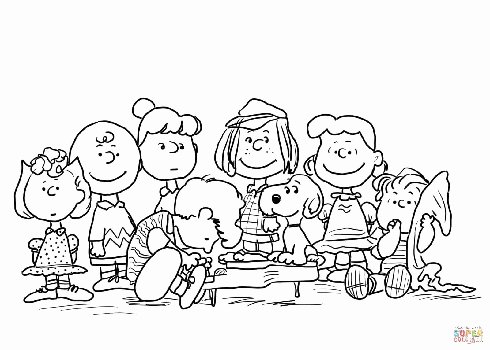 Charlie Brown And Snow Coloring Pages | Coloring Pages For All Ages