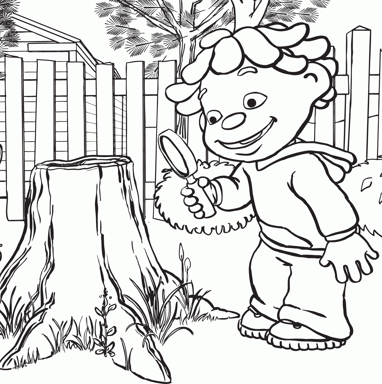 Science Kid Coloring Page