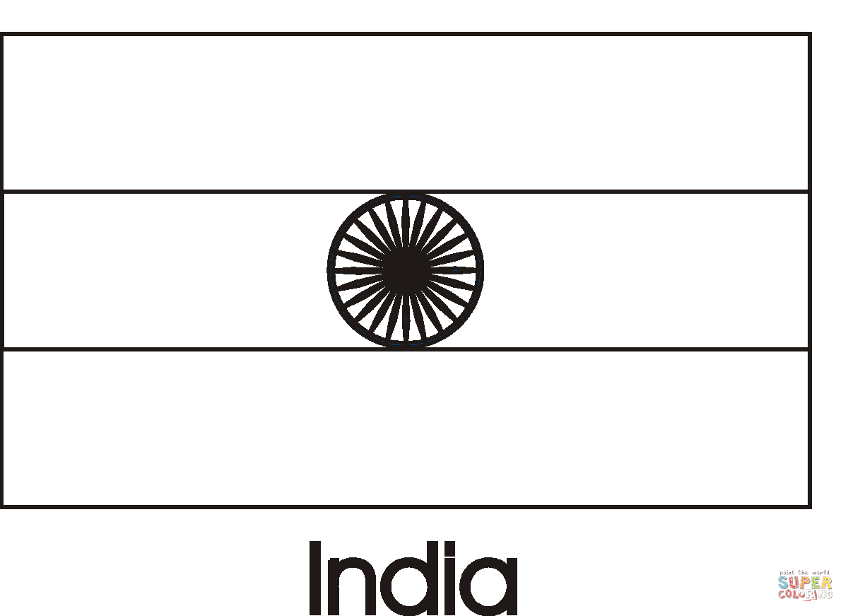 flag of india coloring page - Clip Art Library