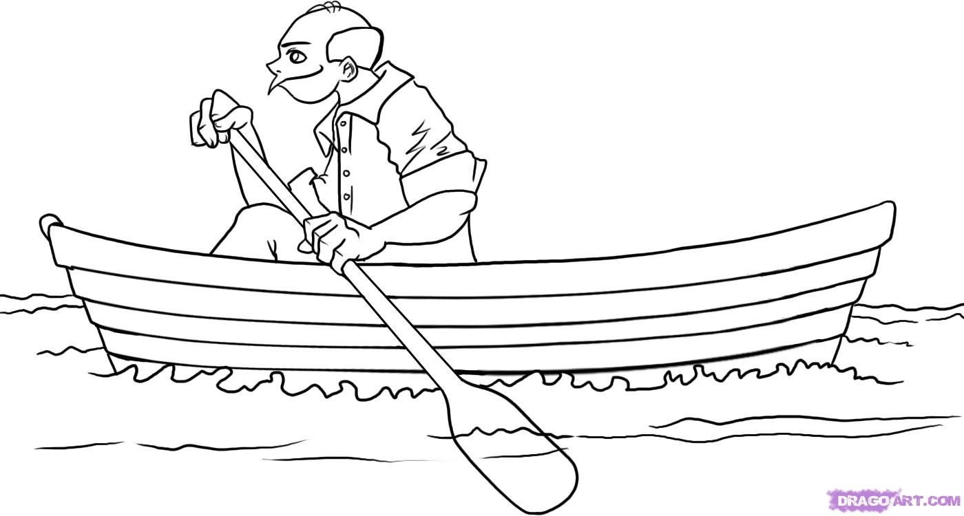  Old Row Boats  Coloring Pages, Row Boat