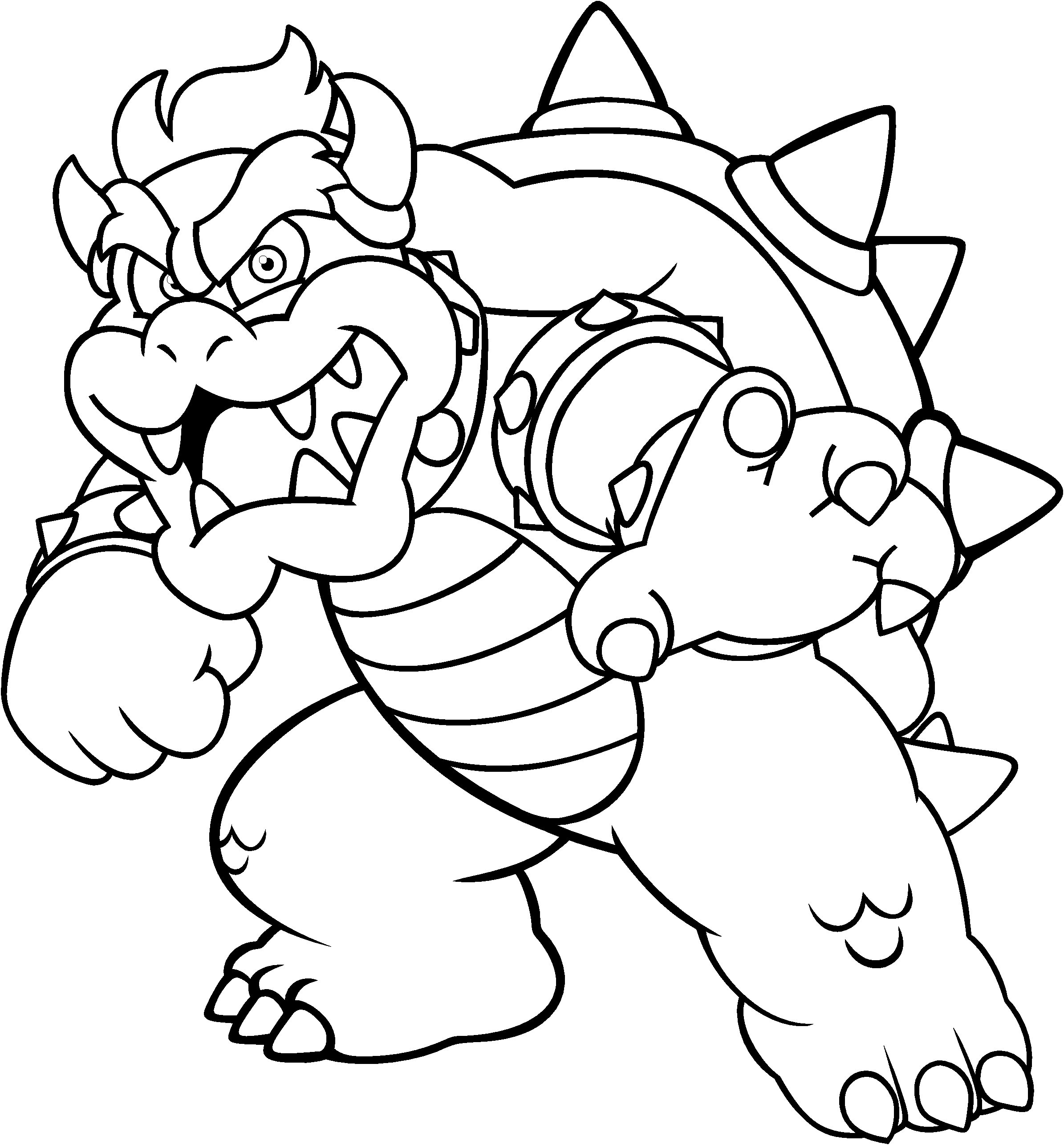 Mario Coloring Pages Bowser Clip Art Library